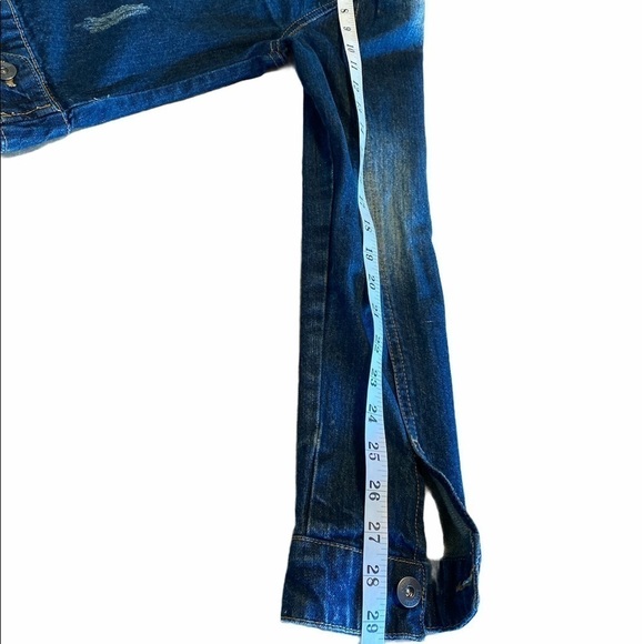 Liquid Jeans Distressed Jean Jacket Women’s Medium - Picture 7 of 7